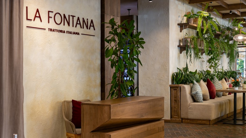 Design of the restaurant La Fontana Restaurant