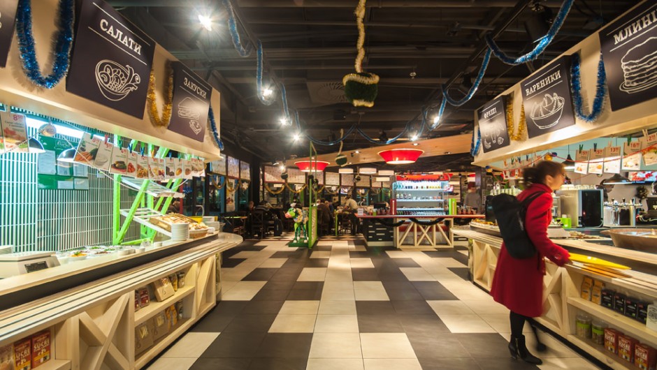 Design of the restaurant Restaurant m.Olive, South Railway Station, Kiev