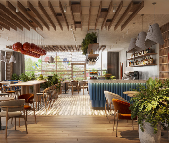 Modern coffee shop
